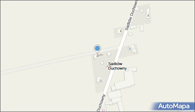 Sadków Duchowny, Sadków Duchowny, 10, mapa Sadków Duchowny