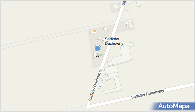 Sadków Duchowny, Sadków Duchowny, 11, mapa Sadków Duchowny