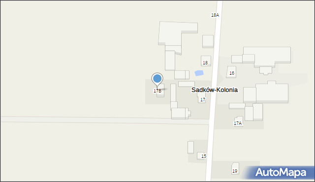 Sadków-Kolonia, Sadków-Kolonia, 17B, mapa Sadków-Kolonia