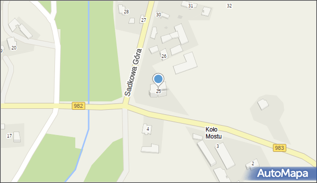 Sadkowa Góra, Sadkowa Góra, 25, mapa Sadkowa Góra