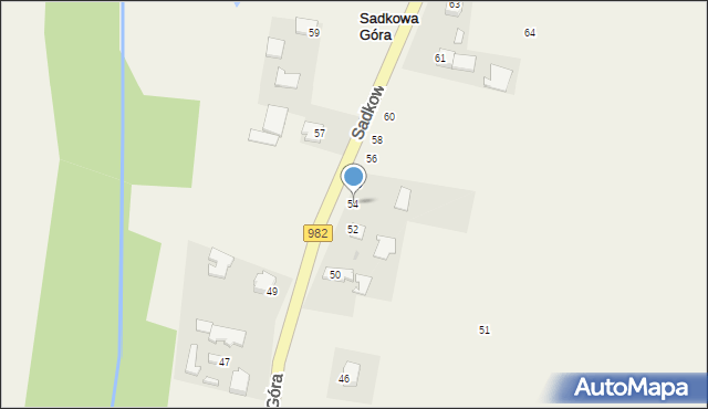 Sadkowa Góra, Sadkowa Góra, 54, mapa Sadkowa Góra