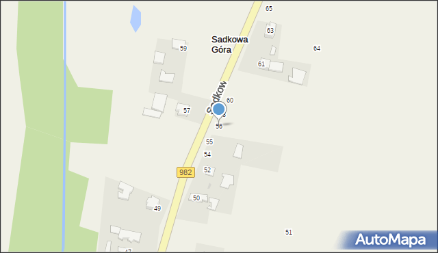 Sadkowa Góra, Sadkowa Góra, 56, mapa Sadkowa Góra