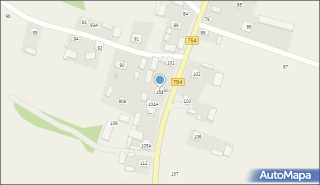 Sadkowice, Sadkowice, 104, mapa Sadkowice