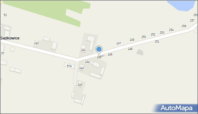 Sadkowice, Sadkowice, 245, mapa Sadkowice