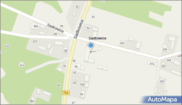 Sadkowice, Sadkowice, 57, mapa Sadkowice