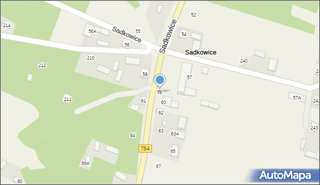 Sadkowice, Sadkowice, 59, mapa Sadkowice