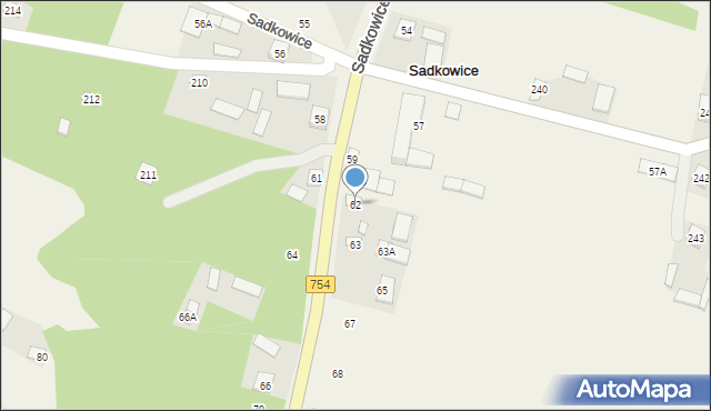 Sadkowice, Sadkowice, 62, mapa Sadkowice