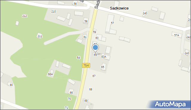 Sadkowice, Sadkowice, 63, mapa Sadkowice