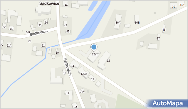 Sadkowice, Sadkowice, 12a, mapa Sadkowice