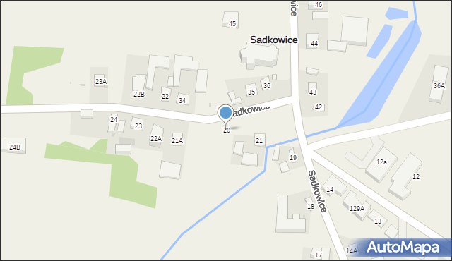 Sadkowice, Sadkowice, 20, mapa Sadkowice