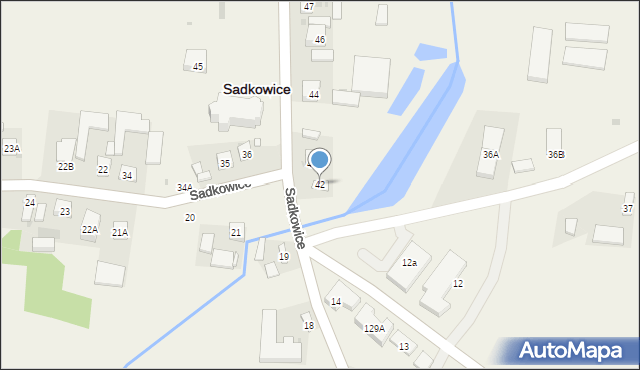 Sadkowice, Sadkowice, 42, mapa Sadkowice