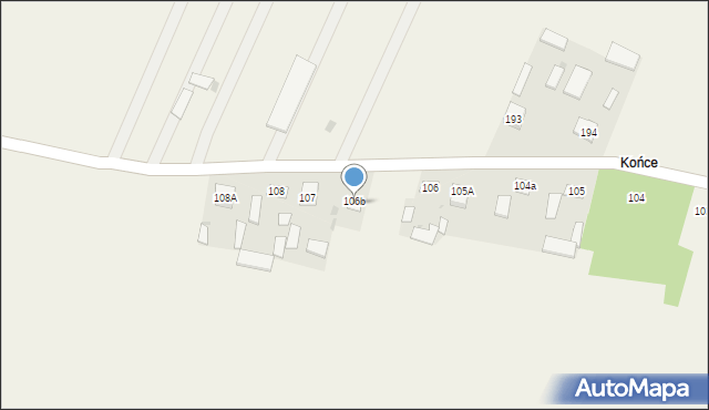 Sadkowice-Kolonia, Sadkowice-Kolonia, 107a, mapa Sadkowice-Kolonia