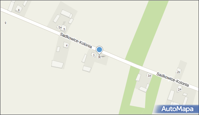 Sadkowice-Kolonia, Sadkowice-Kolonia, 3c, mapa Sadkowice-Kolonia