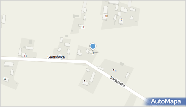 Sadkówka, Sadkówka, 8, mapa Sadkówka