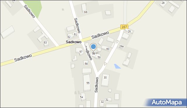 Sadkowo, Sadkowo, 58, mapa Sadkowo