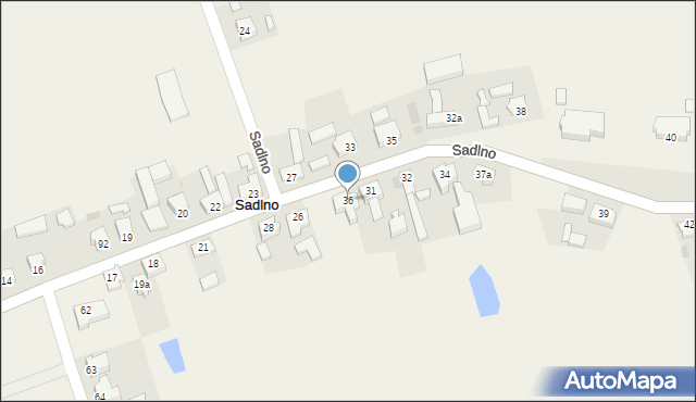 Sadlno, Sadlno, 36, mapa Sadlno