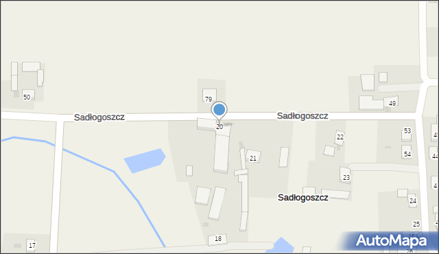 Sadłogoszcz, Sadłogoszcz, 20, mapa Sadłogoszcz