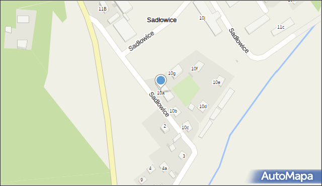 Sadłowice, Sadłowice, 10a, mapa Sadłowice