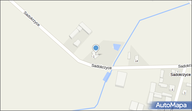 Sadokrzyce, Sadokrzyce, 1a, mapa Sadokrzyce