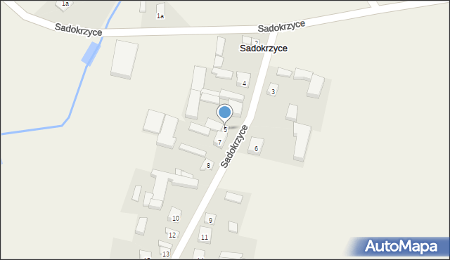 Sadokrzyce, Sadokrzyce, 5, mapa Sadokrzyce