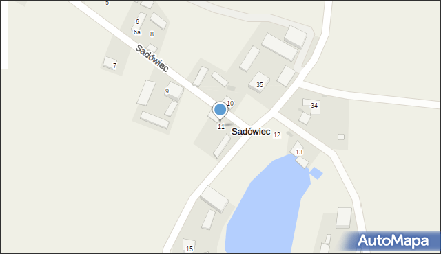 Sadówiec, Sadówiec, 11, mapa Sadówiec