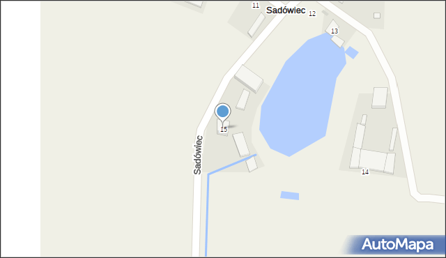 Sadówiec, Sadówiec, 15, mapa Sadówiec