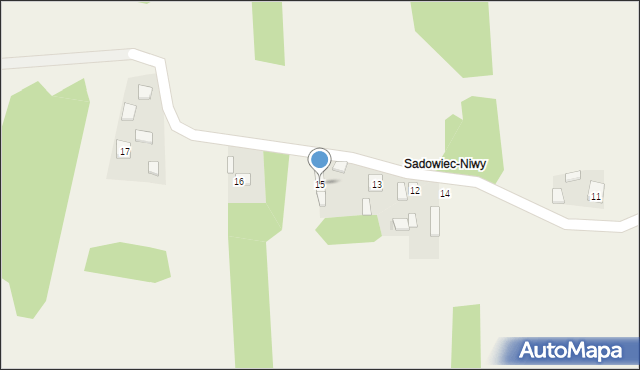 Sadowiec-Niwy, Sadowiec-Niwy, 15, mapa Sadowiec-Niwy