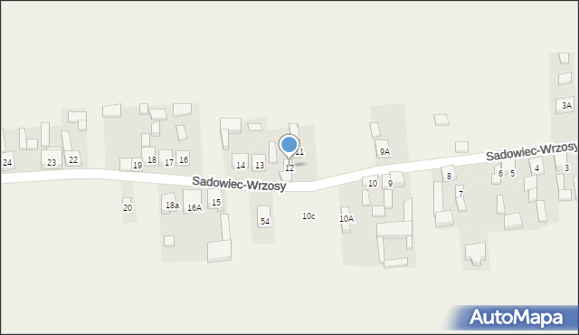 Sadowiec-Wrzosy, Sadowiec-Wrzosy, 12, mapa Sadowiec-Wrzosy