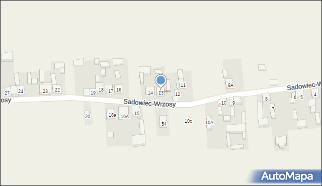 Sadowiec-Wrzosy, Sadowiec-Wrzosy, 13, mapa Sadowiec-Wrzosy