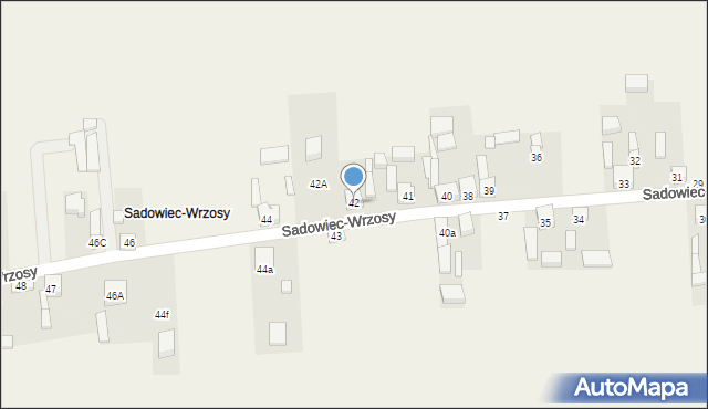 Sadowiec-Wrzosy, Sadowiec-Wrzosy, 42, mapa Sadowiec-Wrzosy