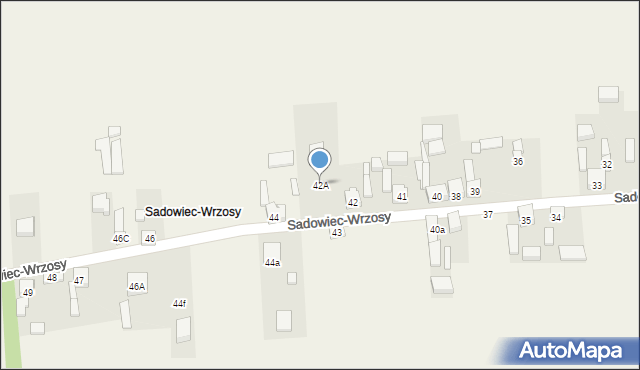 Sadowiec-Wrzosy, Sadowiec-Wrzosy, 42A, mapa Sadowiec-Wrzosy