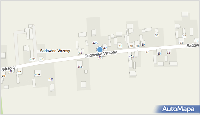 Sadowiec-Wrzosy, Sadowiec-Wrzosy, 43, mapa Sadowiec-Wrzosy