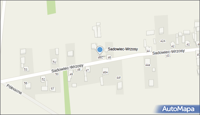 Sadowiec-Wrzosy, Sadowiec-Wrzosy, 46C, mapa Sadowiec-Wrzosy