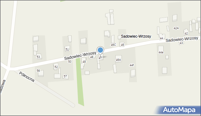 Sadowiec-Wrzosy, Sadowiec-Wrzosy, 47, mapa Sadowiec-Wrzosy