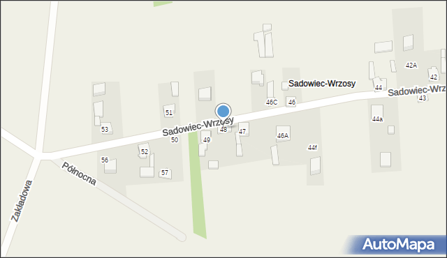 Sadowiec-Wrzosy, Sadowiec-Wrzosy, 48, mapa Sadowiec-Wrzosy