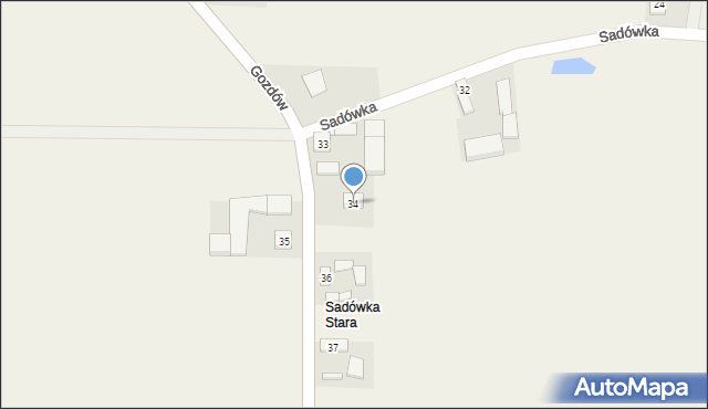 Sadówka, Sadówka, 34, mapa Sadówka