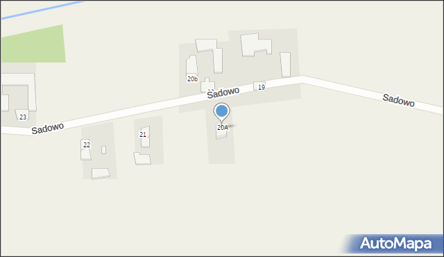 Sadowo, Sadowo, 20A, mapa Sadowo