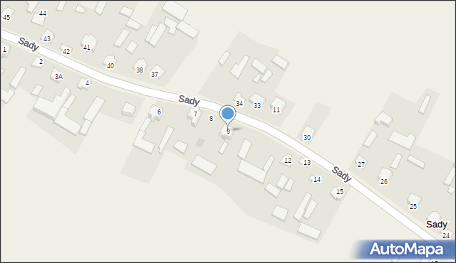 Sady, Sady, 9, mapa Sady