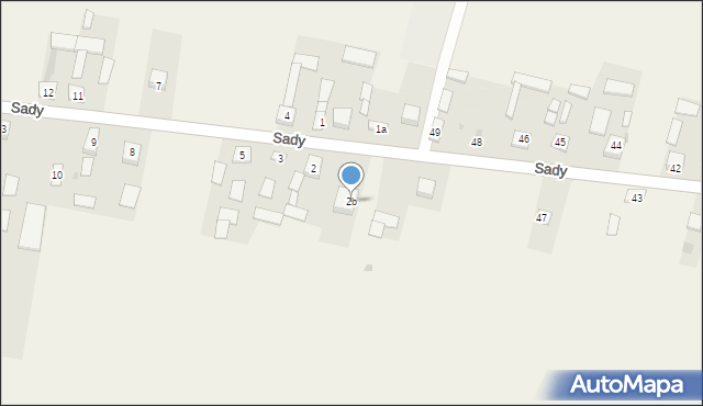 Sady, Sady, 2b, mapa Sady