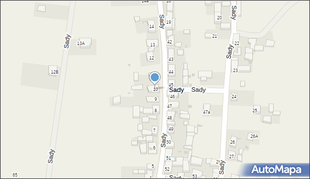 Sady, Sady, 10, mapa Sady