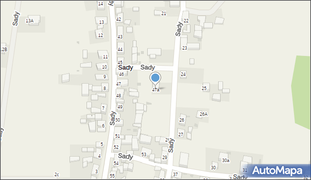 Sady, Sady, 47a, mapa Sady