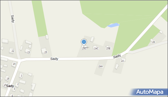 Sady, Sady, 25C, mapa Sady