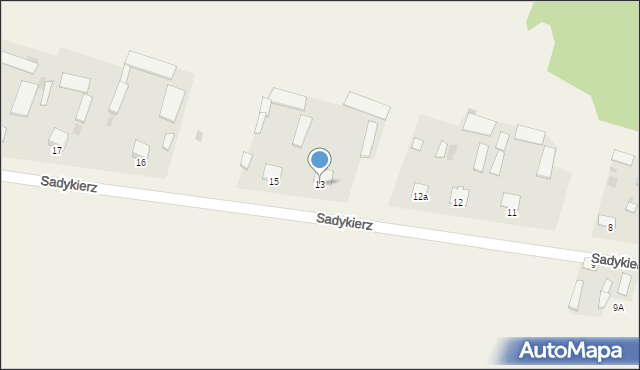 Sadykierz, Sadykierz, 13, mapa Sadykierz