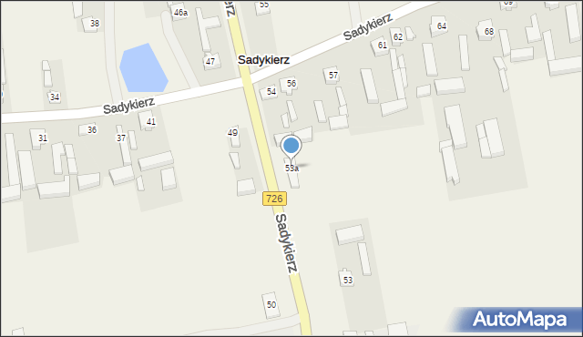 Sadykierz, Sadykierz, 53a, mapa Sadykierz