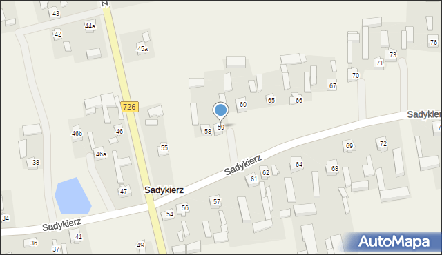 Sadykierz, Sadykierz, 59, mapa Sadykierz