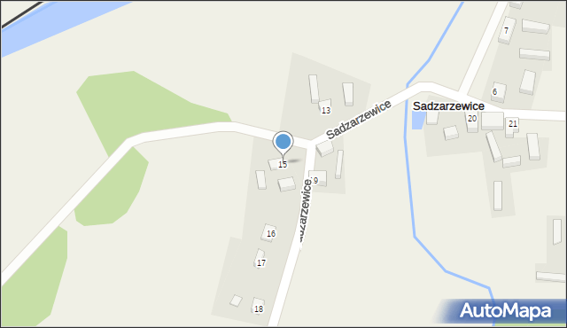 Sadzarzewice, Sadzarzewice, 15, mapa Sadzarzewice