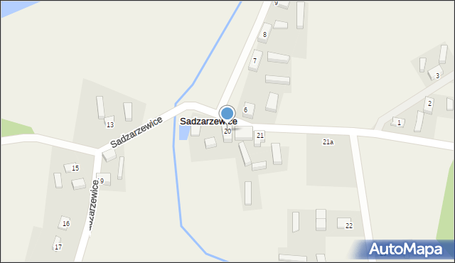 Sadzarzewice, Sadzarzewice, 20, mapa Sadzarzewice