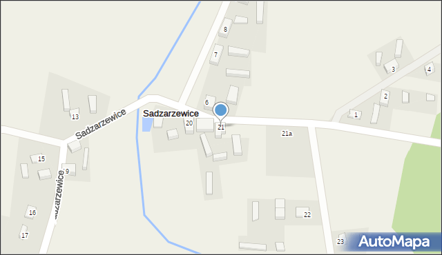 Sadzarzewice, Sadzarzewice, 21, mapa Sadzarzewice