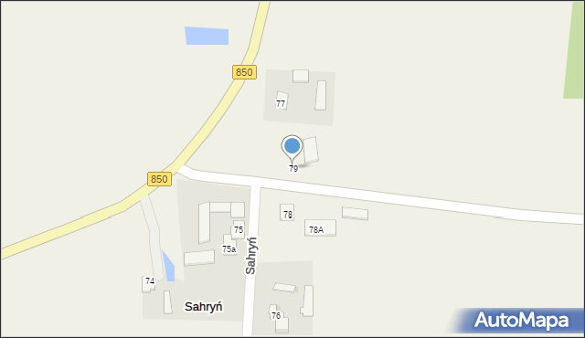 Sahryń, Sahryń, 79, mapa Sahryń