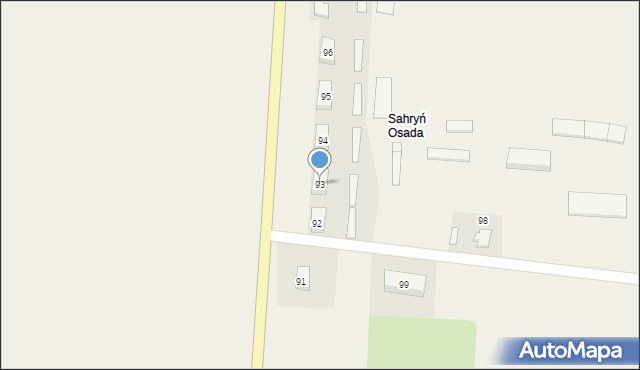 Sahryń, Sahryń, 93, mapa Sahryń